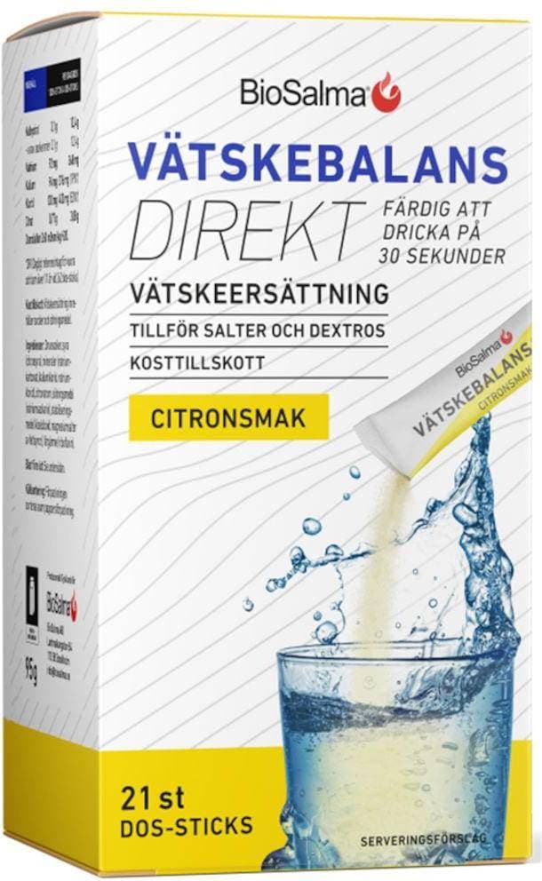 BioSalma Vätskebalans Direkt Citron Dospåsar 21
