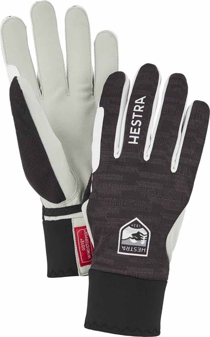 Hestra Windstopper Active Grip 5 Finger Gloves - Black Print