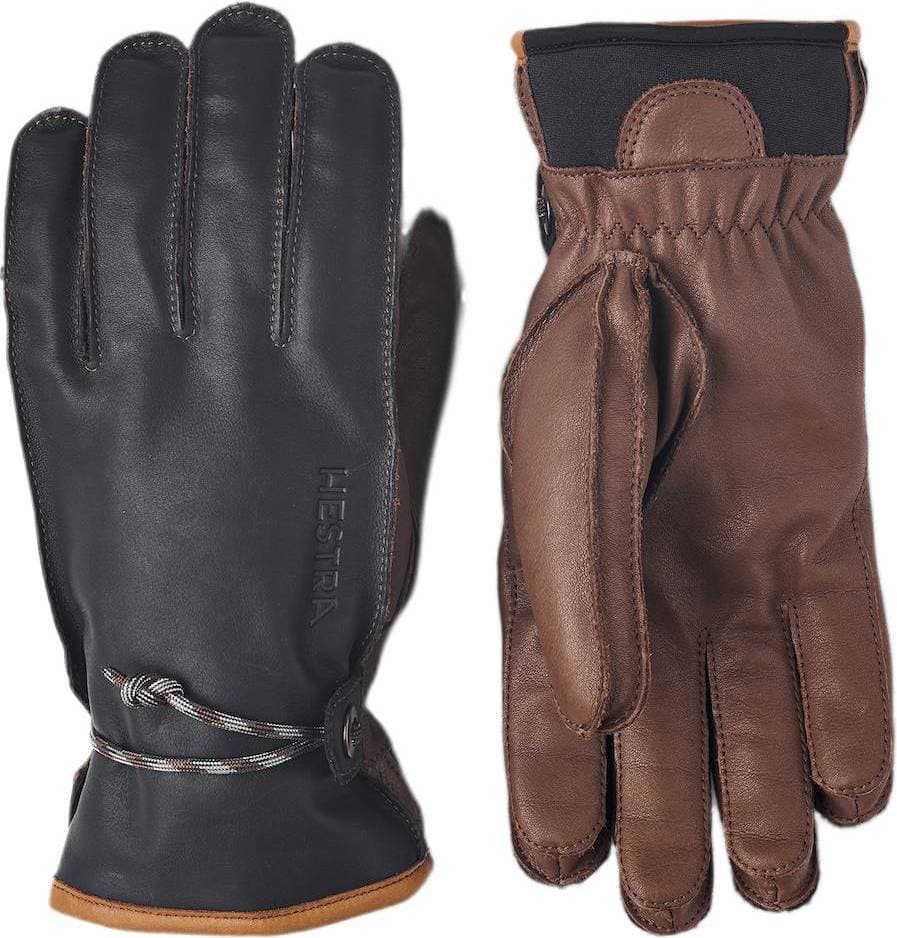 Hestra Wakayama 5-Finger Ski Gloves - Navy/Brown