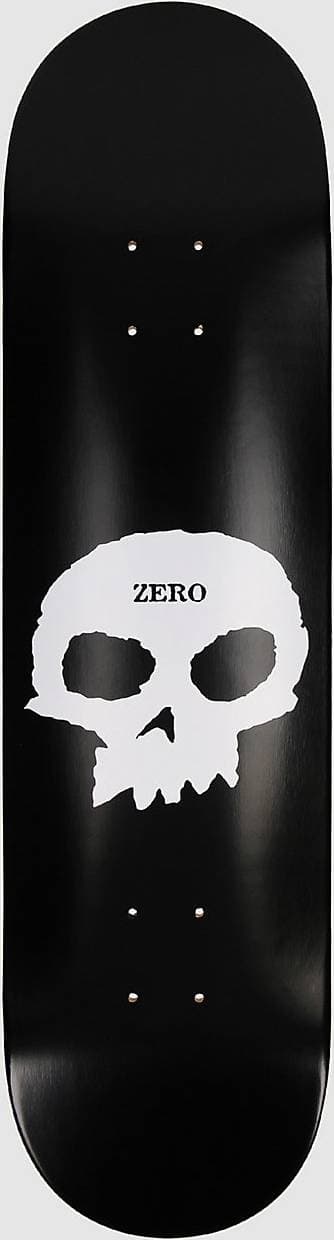 Zero Single Skull 8.0" Skateboard Deck black white Uni