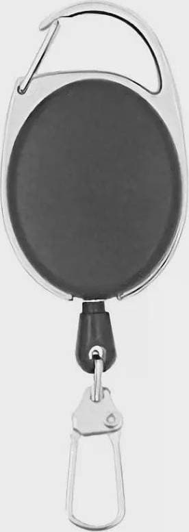 INF utdragbar nyckelring, jojo nyckelring, nyckelring nylonsnöre 72 cm, svart/silver