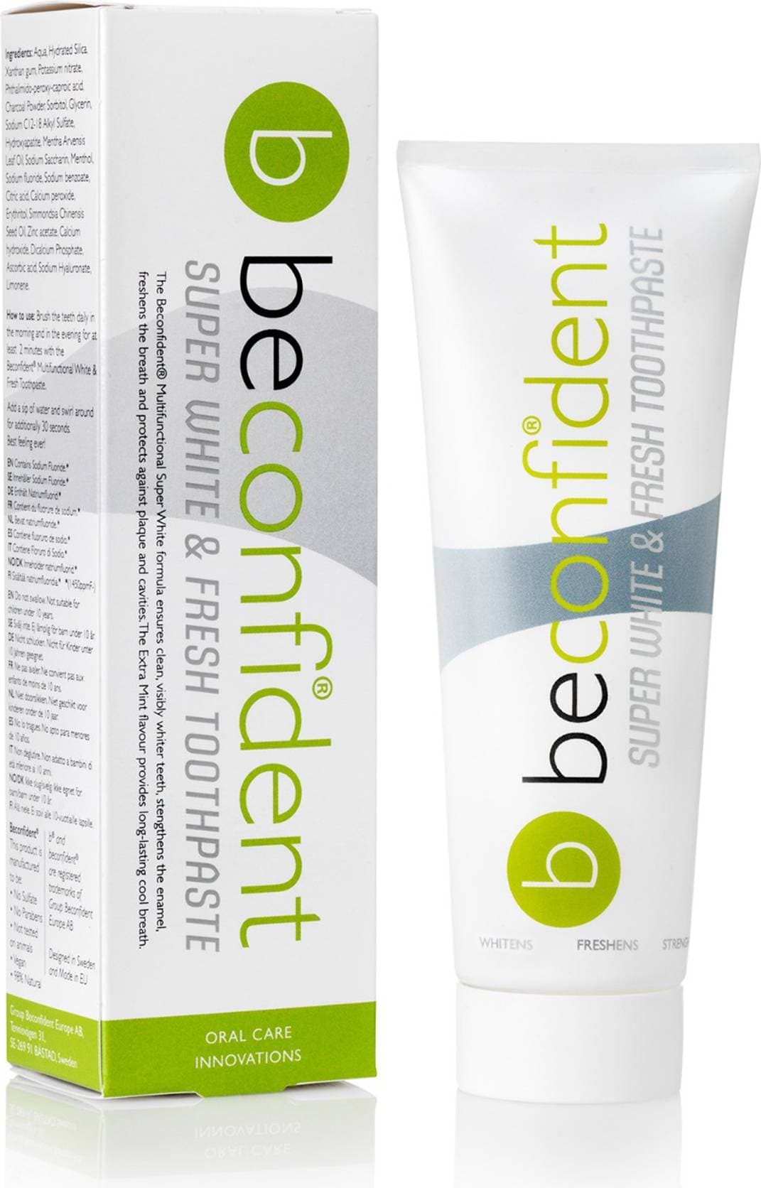 BeconfiDent Multifunctional Superwhite & Fresh Tandkräm För Vitare