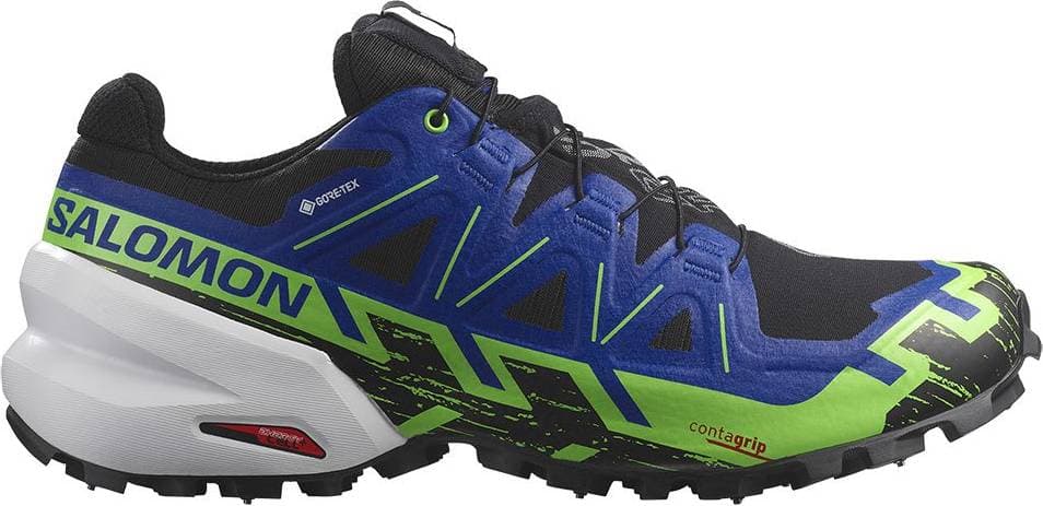 Salomon Spikecross 6 GTX - Black/Surf The Web/Green Gecko Blue