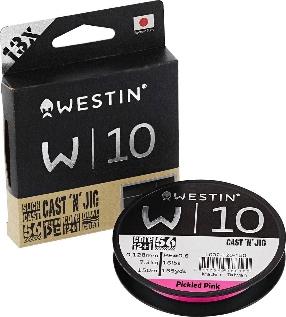 Westin W10 13-Braid Cast 'N' Jig 110m 0.128mm 7.4kg 16lbs Pickled Pink