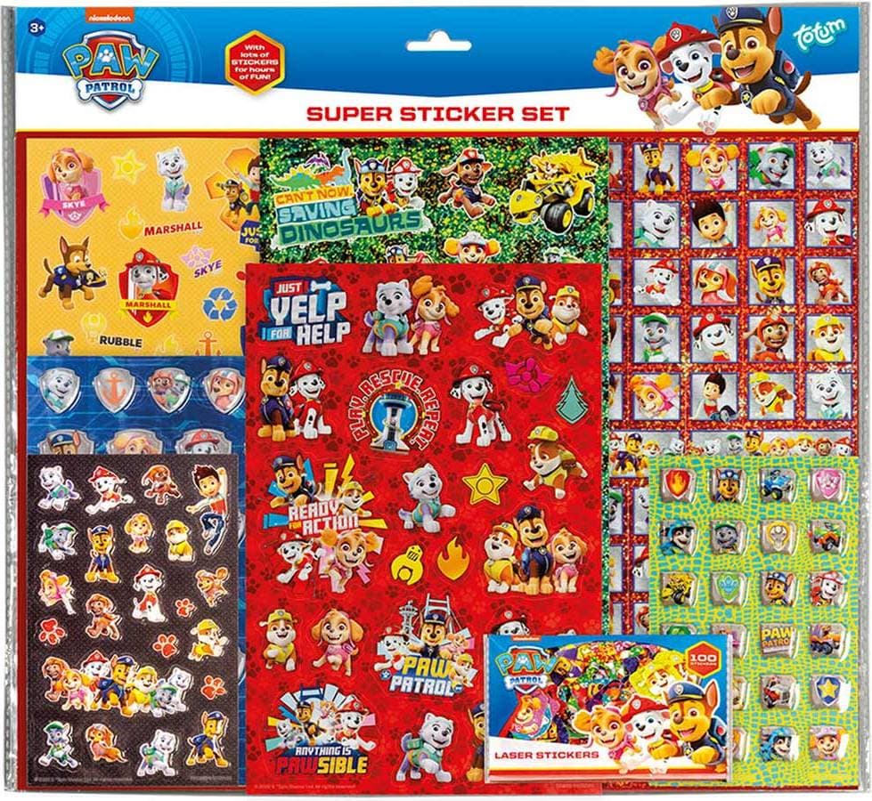 Paw Patrol 300 St Klistermärken Set