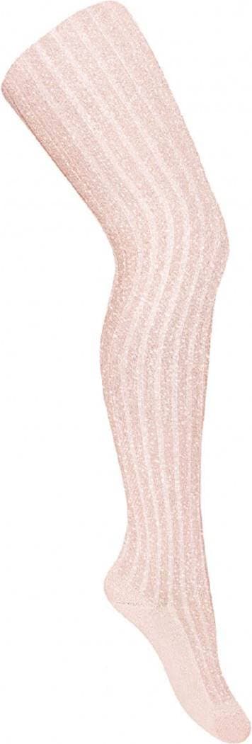 Condor Strumpbyxor Viskos Rib Rosa m. Glitter