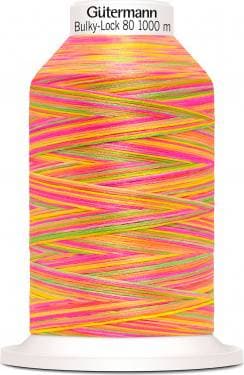 Gutermann Bulky-Lock 80 Multi Orange Rosa Grön Sytråd Polyester 1000m