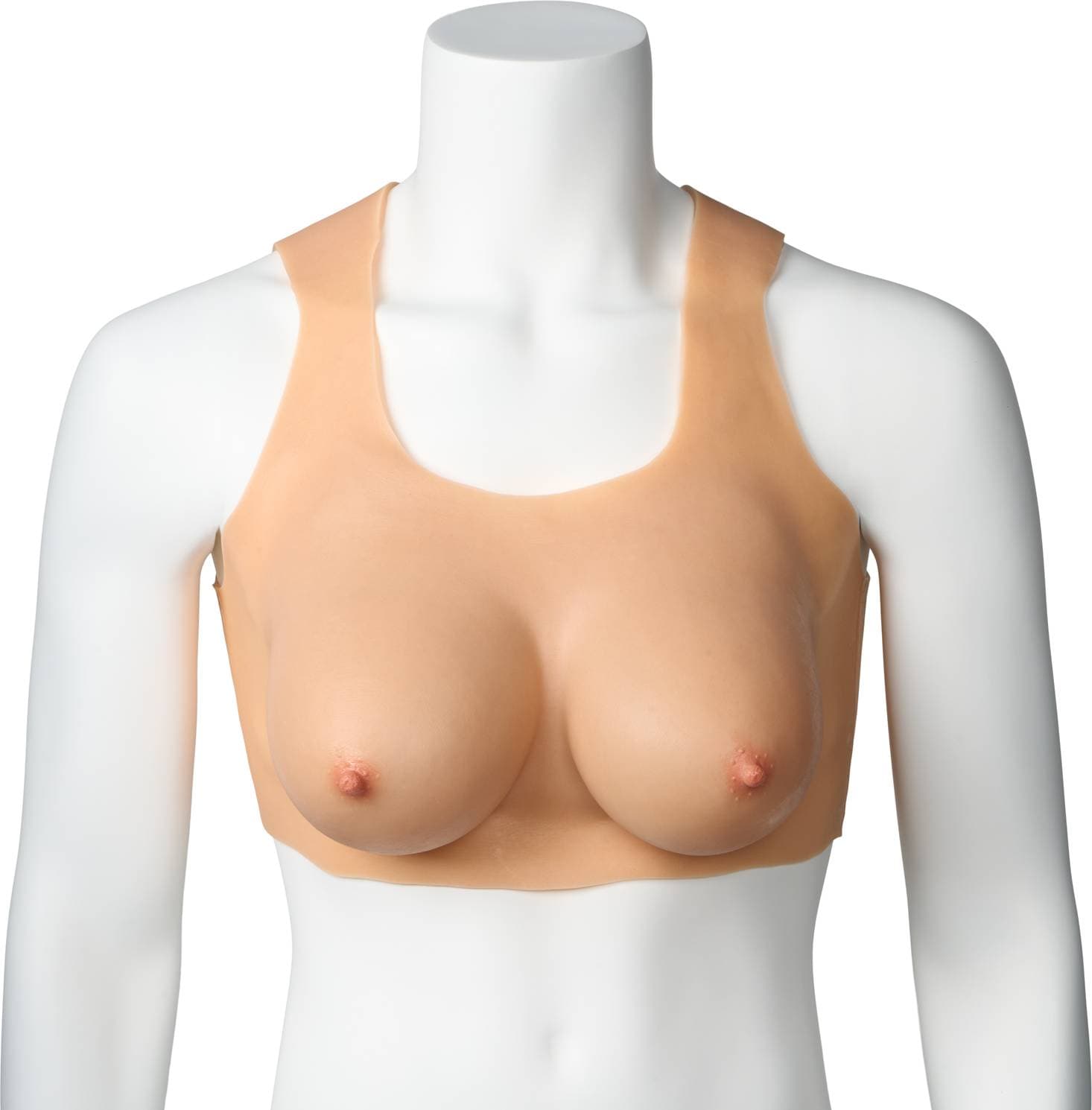 Master Series Perky Pair D-kupa Silikonbröst Nude Nude