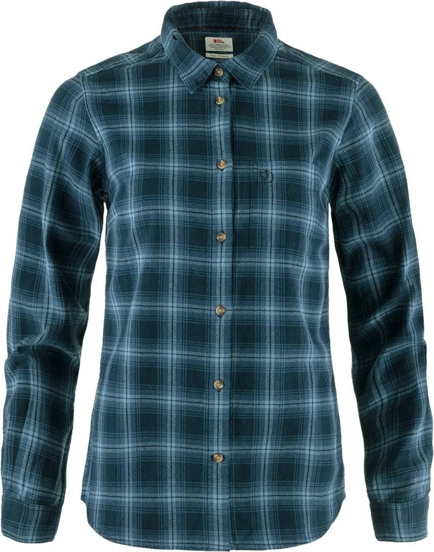Fjällräven Övik Flannel Shirt Women damskjorta Dark Navy-Indigo Blue-555-534