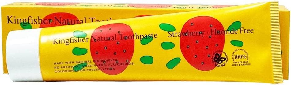 Kingfisher Natural Toothpaste Strawberry Flavour Fluoride Free 100ml