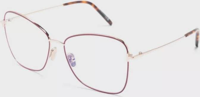 Tom Ford FT5906-B Metal Eyeglasses Frame for Women - Gold/Red