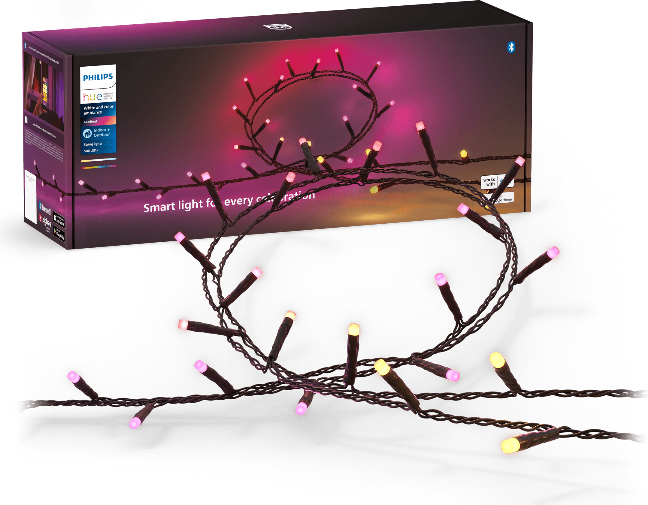 Philips Hue Festavia Black Ljusslinga 500 Lampor