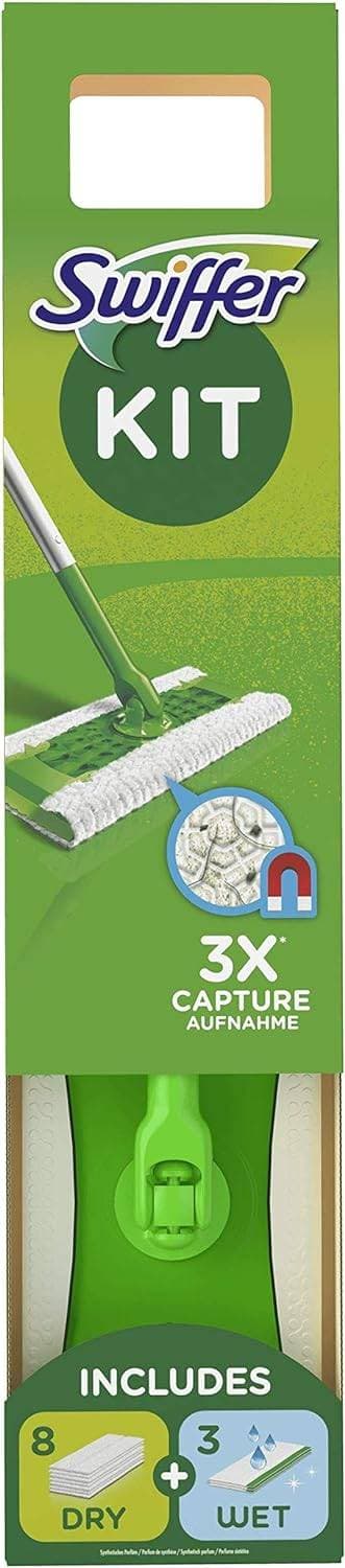 Swiffer Floor Starter Kit 8 Dry + 3 Wet Cleaning Cloths