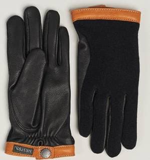 Hestra Deerskin Wool Tricot Glove BlackBlack