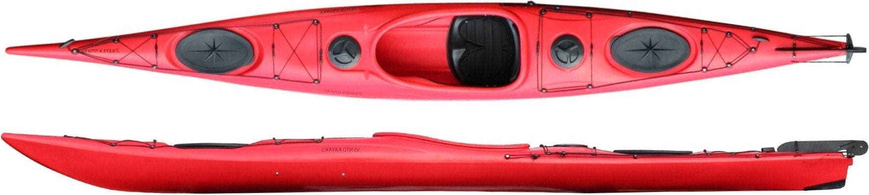 Vento Kajak Vento Arc 4.9 Havskajak plast som passar alla, Röd