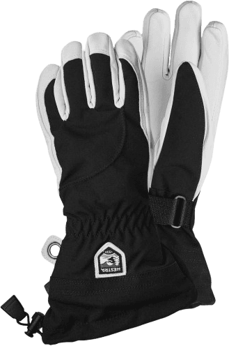 Hestra Heli Female 5-finger Ski Gloves - Black/Off-White