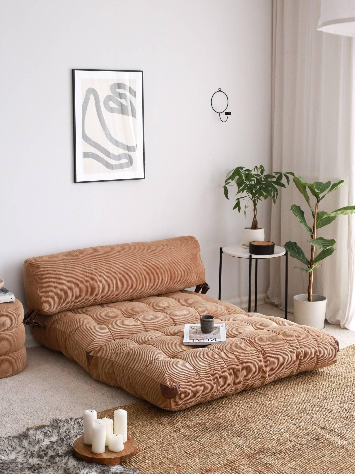 Atelier Del Sofa Bädd Cold 2-Sits Brun Soffa 120cm 3-sits