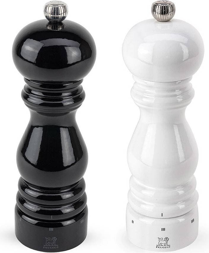 Peugeot Duo Peppar och Saltkvarn 18 cm Svart Vit Saltkvarn, Pepparkvarn 18cm