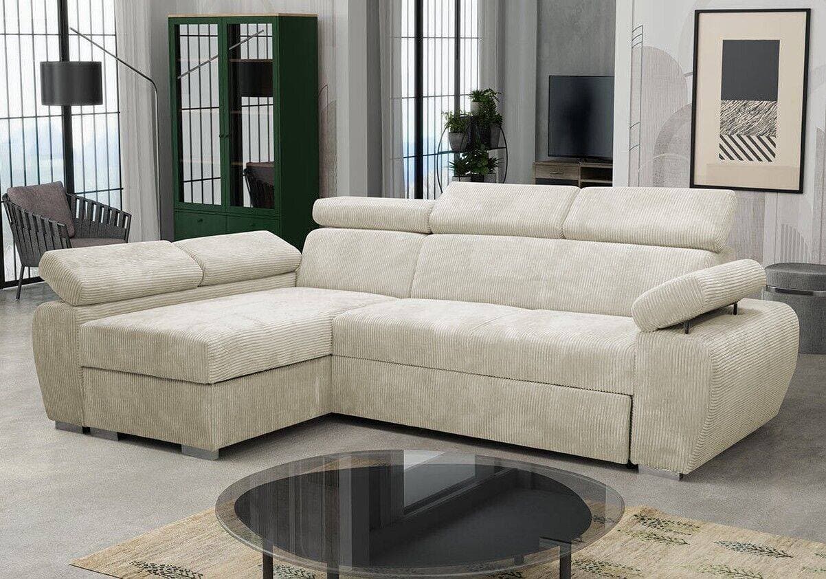 Mirjan24 Denegal 3-Sits Hörnbäddsoffa Mörkgul Soffa 270cm 3-sits