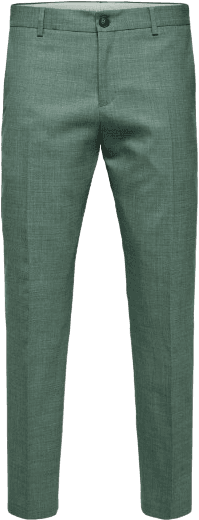 Selected Oasis Slim Fit Suit Trousers - Light Green Melange