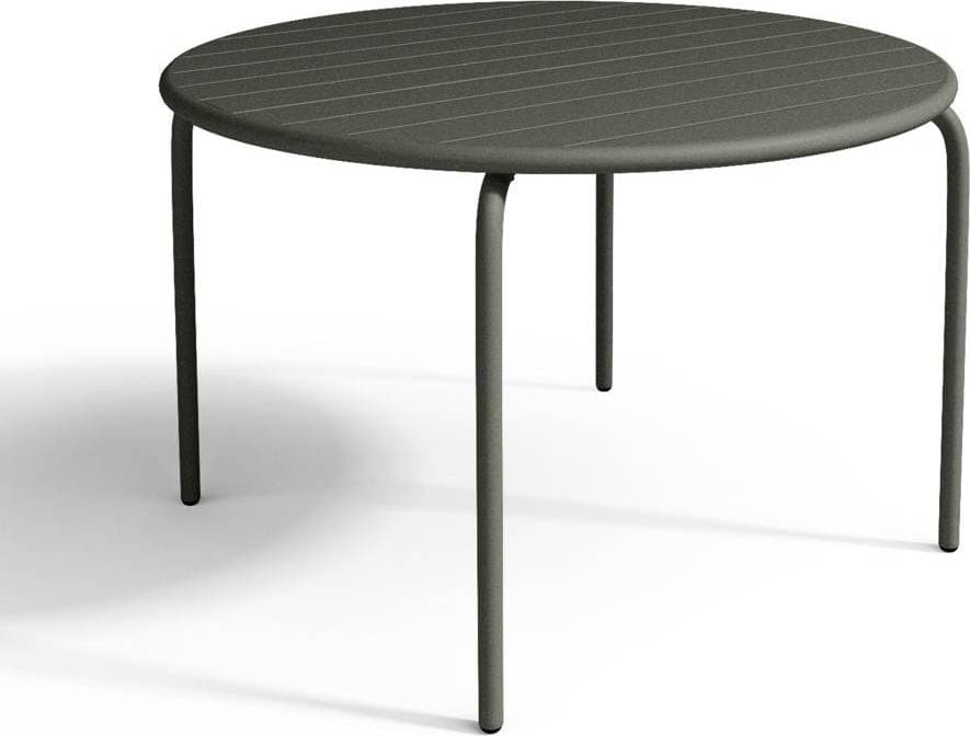 Vente-unique Runt Trädgårdsbord 110 cm Metall Antracitgrå