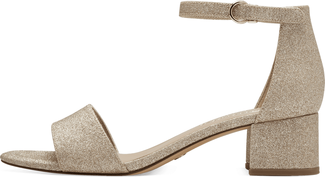 Tamaris Dam Sandaler Med Klack - Metallic