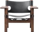 Fredericia Furniture The Spanish Svart/Oljad Valnöt Fåtölj 67cm
