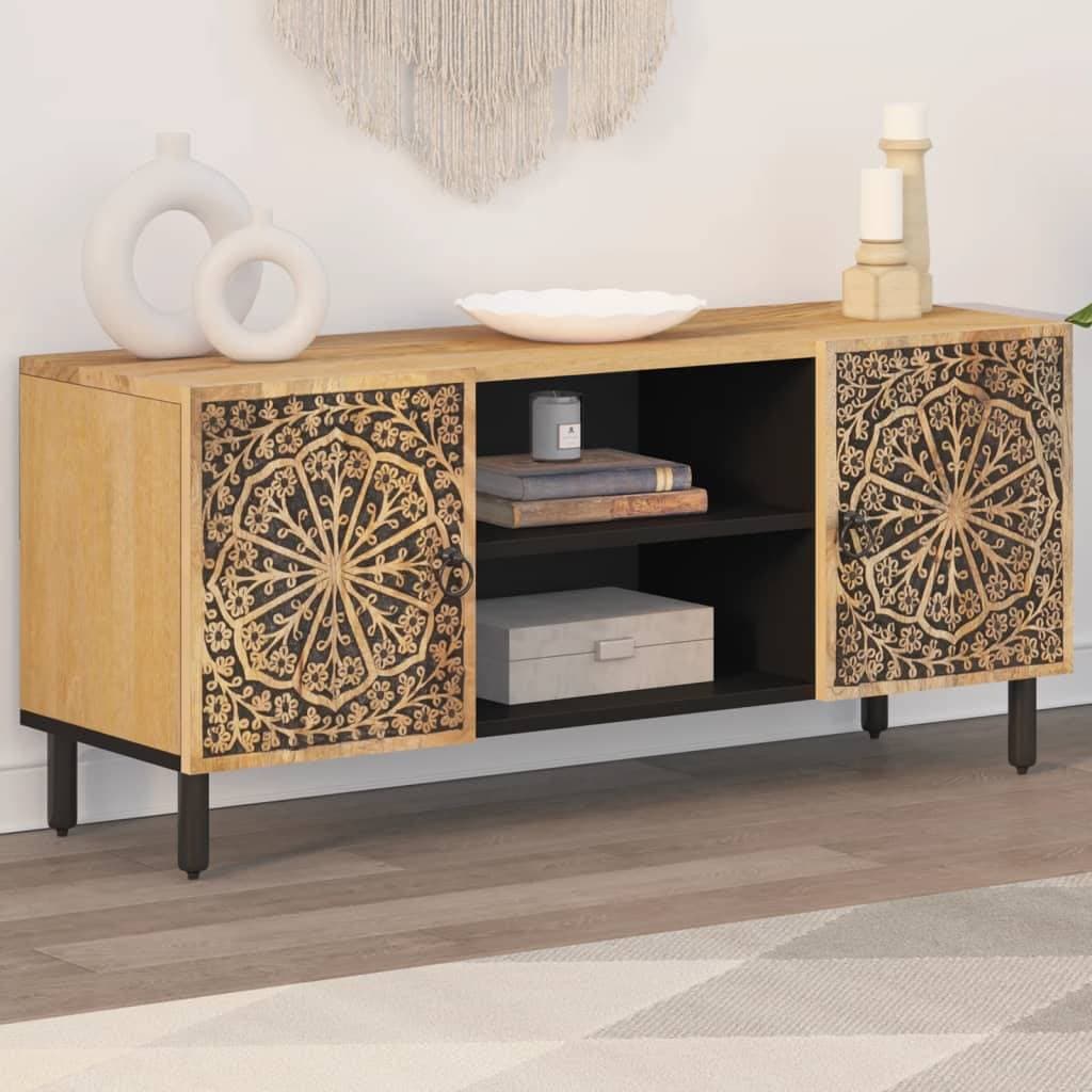 vidaXL Tv-Bänk 105 x 33 x 46 cm Massivt Mangoträ TV-bänk