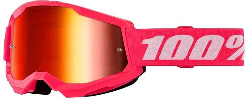 100% Strata 2 Crossglasögon - Röd Unisex, Junior, Herr, Dam