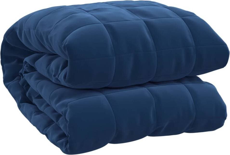 vidaXL Weighted Blanket Blue 135x200 cm 6 kg Tyngdtäcke Blå (200x)
