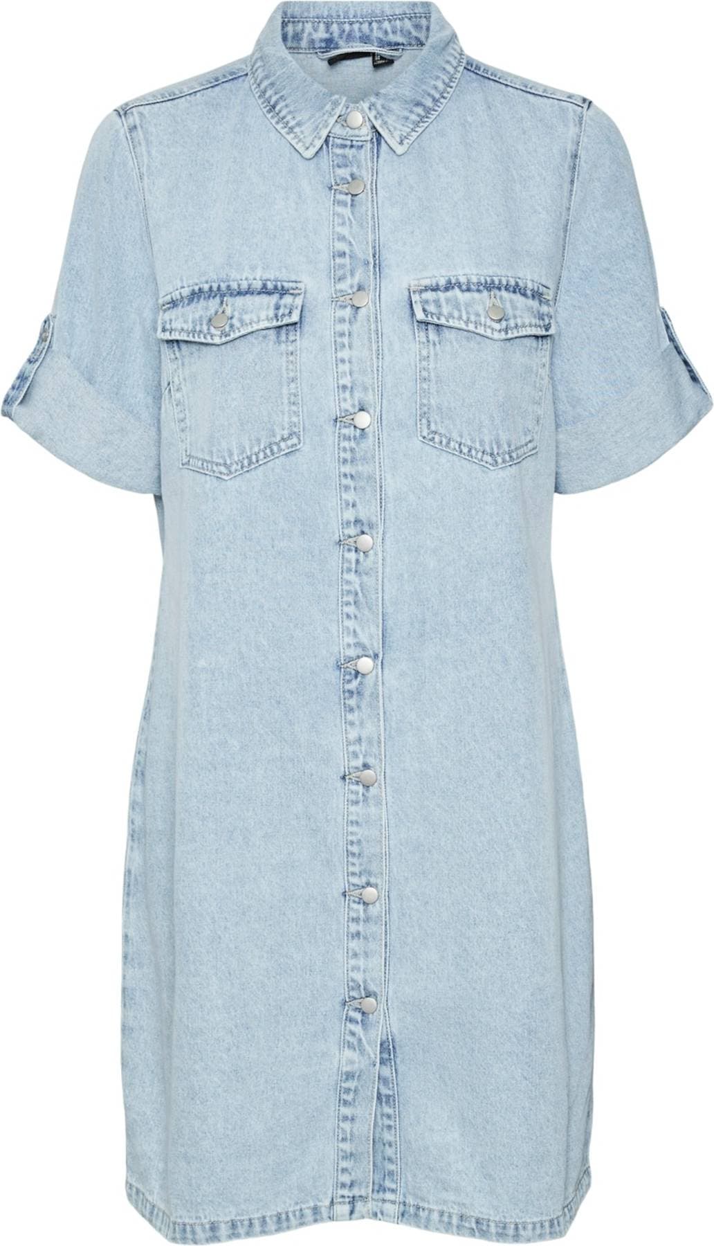 Vero Moda Jennie Short Dress - Blue/Light Blue Denim