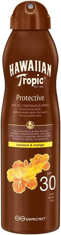 Hawaiian Tropic Protective Dry Oil Continuous Spray Coconut & Mango SPF30 180ml