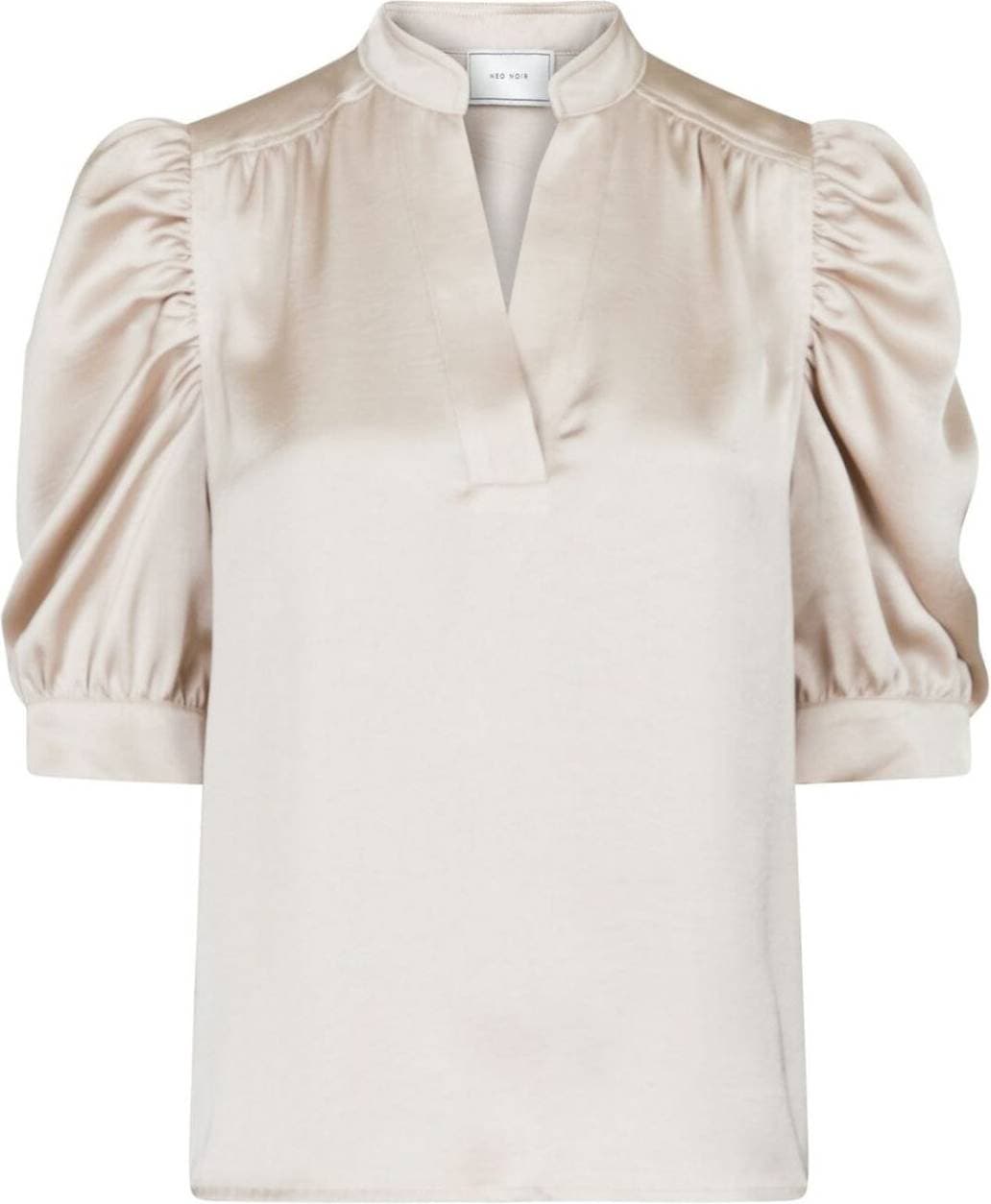 Neo Noir Roella Heavy Sateen Blouse - Champagne