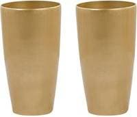 Beliani Set med 2 Blomkrukor Högglans Hög Inomhus ∅32cm