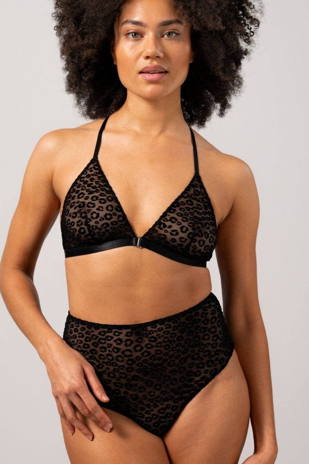 Understatement Mesh Highwaist Briefs - Svart