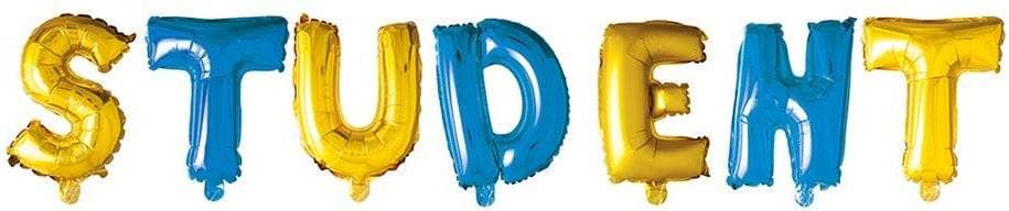 Hisab Joker Text & Theme Balloons Student Blue/Gold