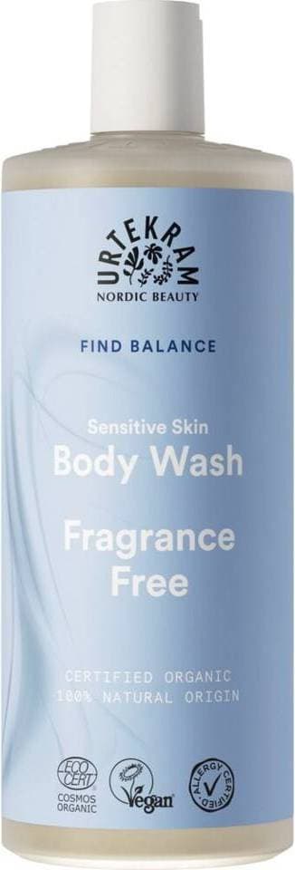Urtekram Find Balance Fragrance Free Body Wash 500ml 2-pack