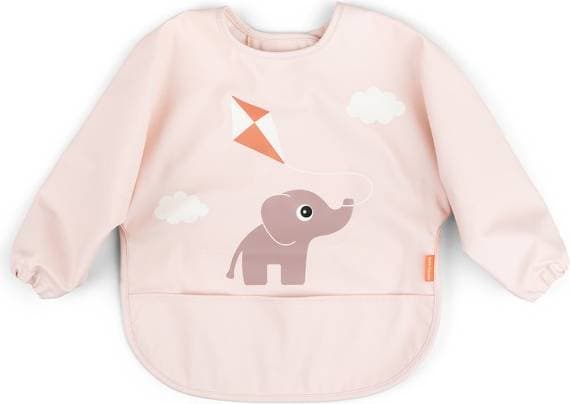 Done by Deer Playground Sleeved Bib with Pocket Pink