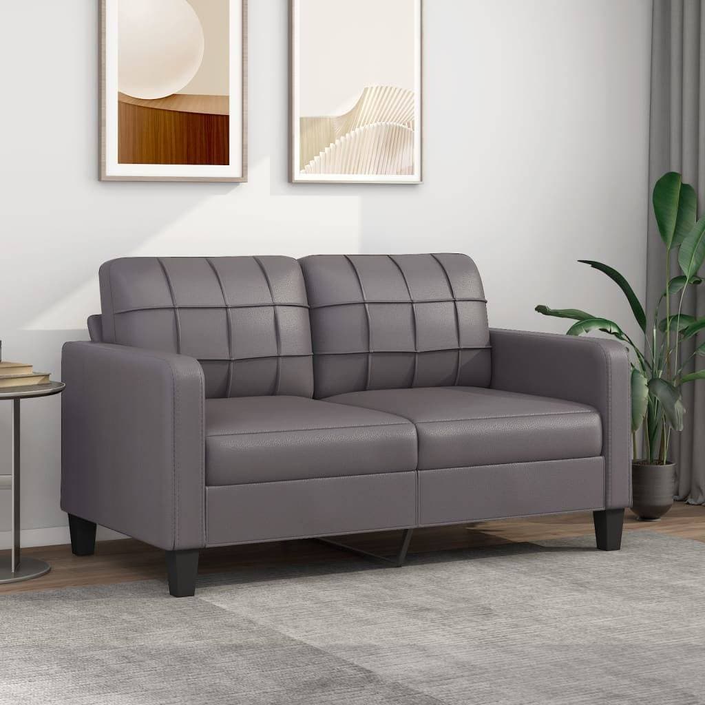 Homie 2-Sitssoffa Grå 120 cm Konstläder Soffa 120cm 2-sits
