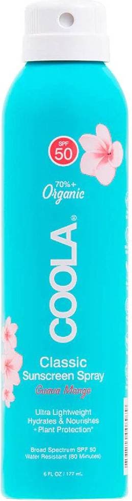 Coola Classic Body Organic Sunscreen Spray SPF50 Guava Mango 177ml