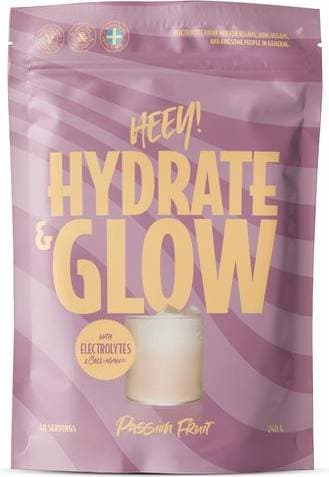 Heey! Heey! Hydrate & Glow Elektrolyter + Passionsfrukt Kosttillägg 240