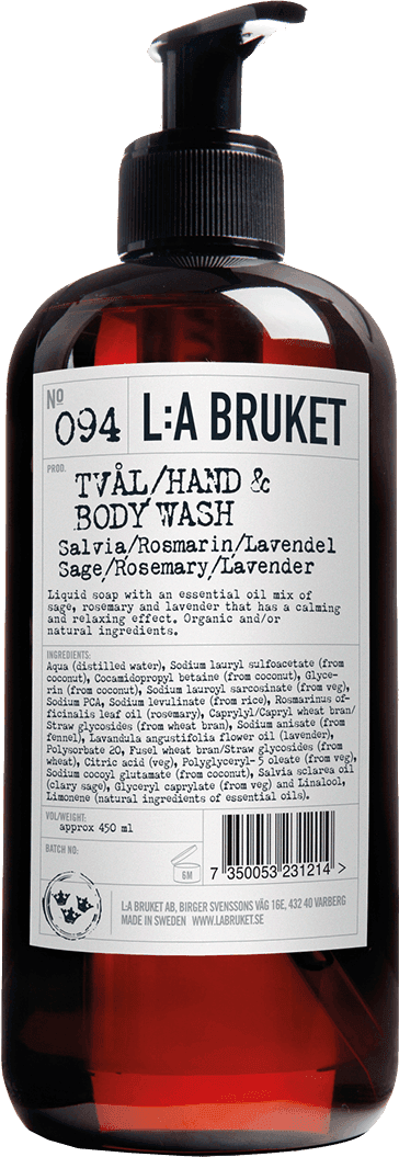 L:A Bruket 094 Hand & Body Wash Salvia Rosmarin Lavendel 450ml