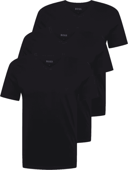 HUGO BOSS Men's Classic V Neck T-Shirt 3-pack - Black