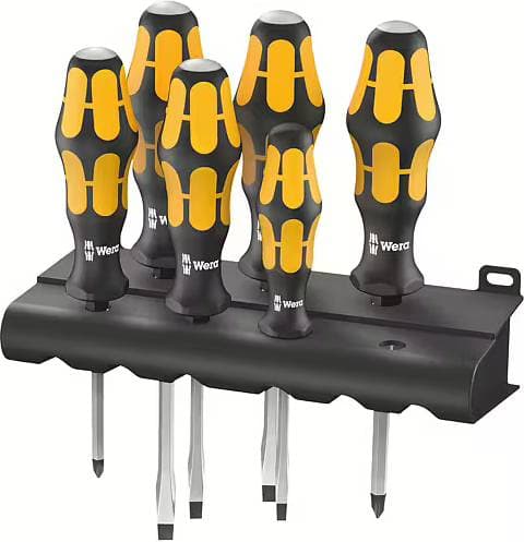 Wera 932/6 05018282001 Kraftform Chiseldriver + Rack 6pcs Skruvmejsel