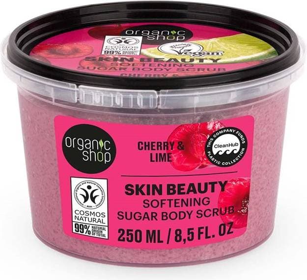 Organic Shop Beauty softening sugar body scrub Cherry & Lime 250ml