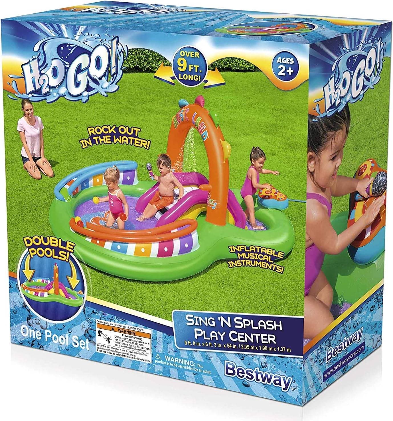 Bestway H2OGO Sing 'N' Splash Paddling Pool with Play Center