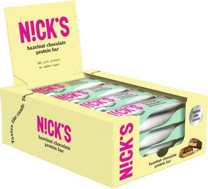 Nick's Nicks Protein Bar Hazelnut Chocolate 12 12 st