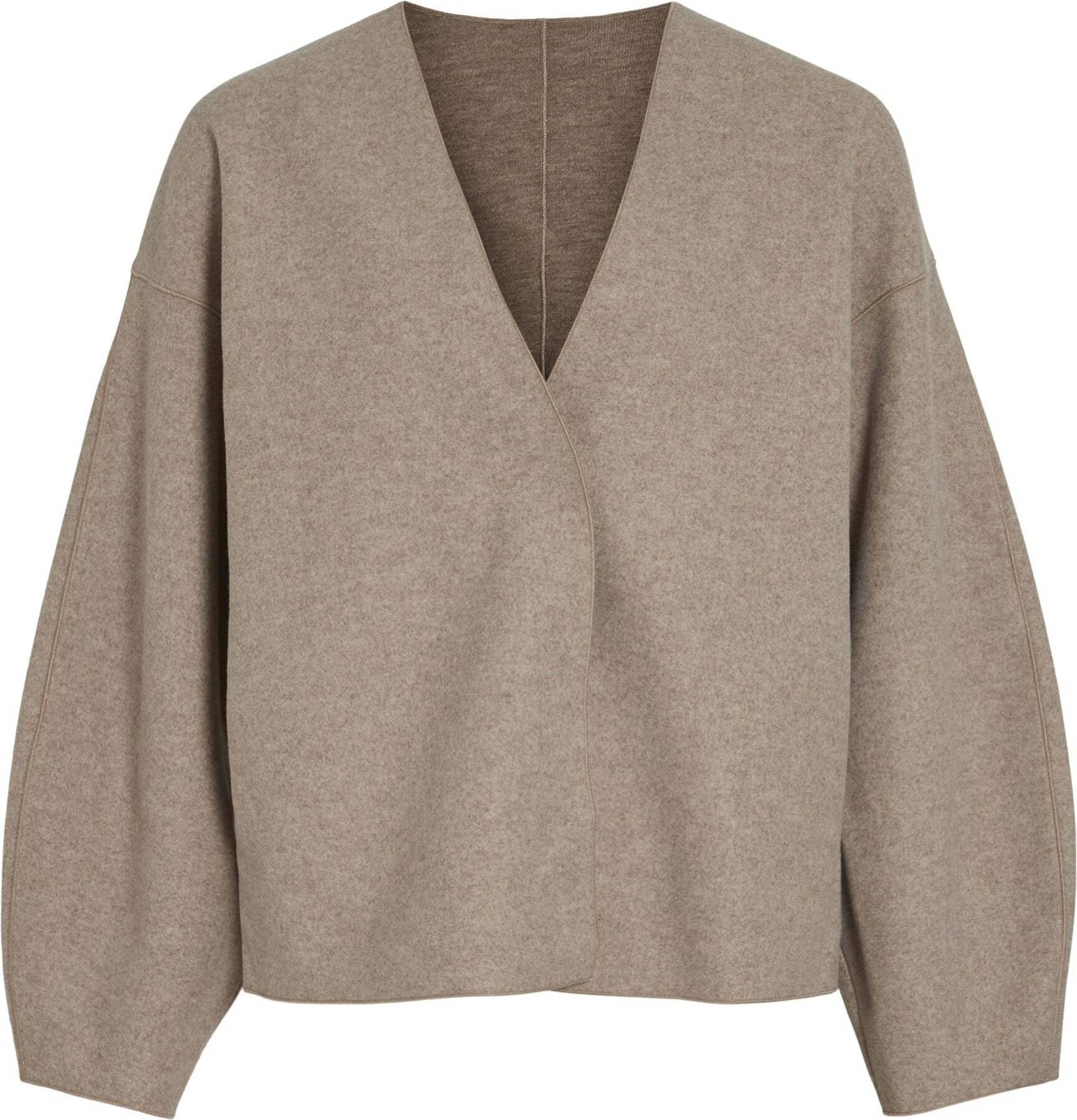 Vila Juice V Neck Jacket - Natural Melange