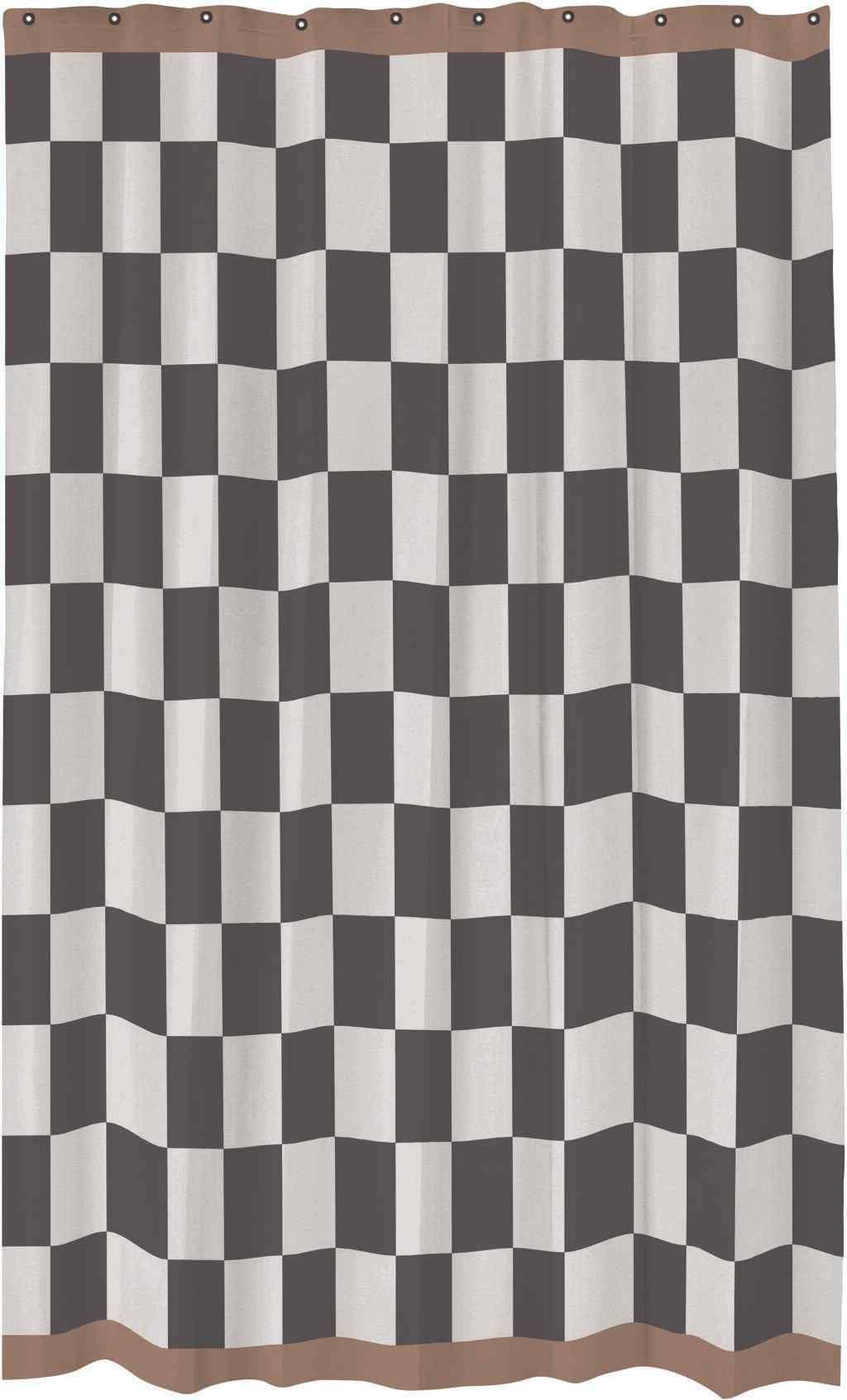 Mette Ditmer Retro Duschdraperi 150 x 200 cm Mörkgrå