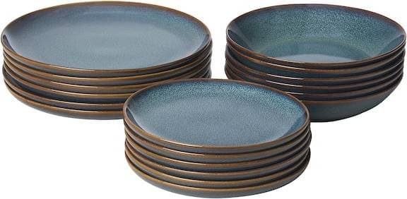 IKEA Gladelig Blue Tallriksset 18st